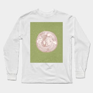 Green and beige moon Long Sleeve T-Shirt